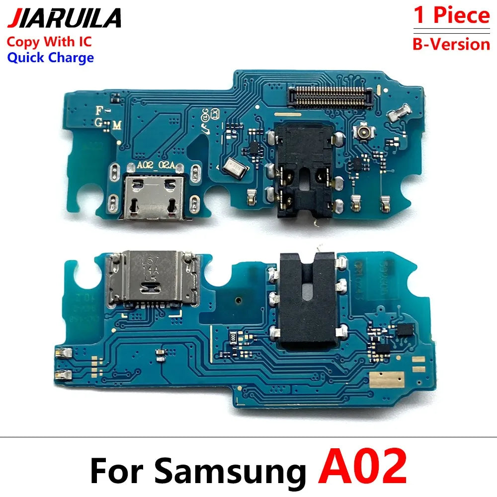 Placa Puerto Carga Micro USB con Micrófono, IC y Flex para Samsung Galaxy A02/A02S/A03S/A12/A21S/A31/A51 (1 Unidad)
