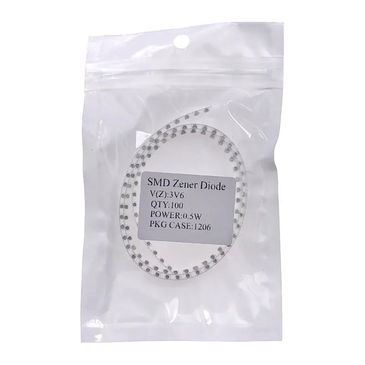 Diodo Zener SMD 1206 (0.5W, 2V-51V) - Pack 100 Unidades (Valores Surtidos)