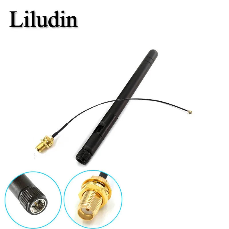 Antena WiFi 2.4GHz 3dBi RP-SMA Macho + Cable Pigtail 15cm PCI U.FL/IPX a RP-SMA Macho para ESP8266/ESP32