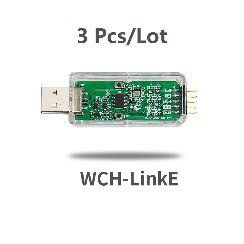 Adaptador Debugger/Descarga Online WCH LinkE (Soporta WCH RISC-V MCU / ARM SWD, USB a Serial)
