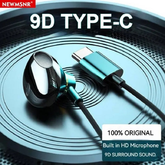 Audífonos Auriculares Tipo C con Cable (HiFi Bajos Estéreo, Control Volumen, Micrófono HD) para iPhone 15/Samsung Galaxy