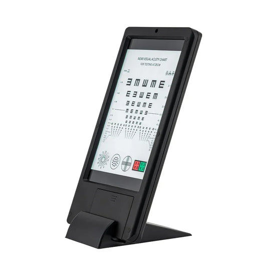 Tester Visión Cercana Recargable (30cm) CP-37C - Cartilla Doble Cara (Letras/Anillos E) con Adaptador AC