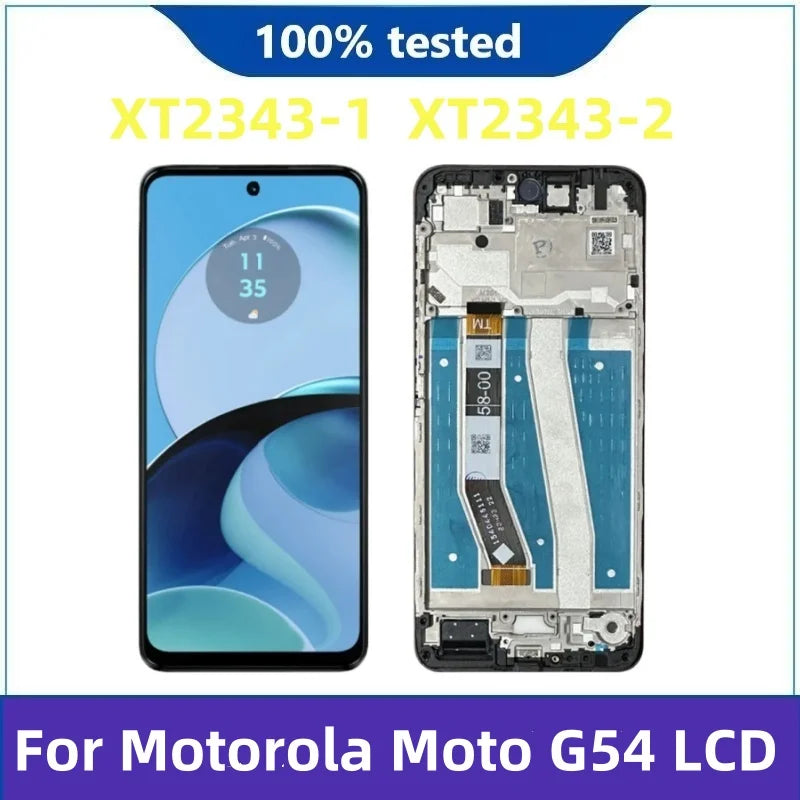 6.5" LCD For Motorola Moto G54 LCD Display With Frame Touch Screen Panel Digitizer Assembly Replacement For Moto G54 LCD XT2343