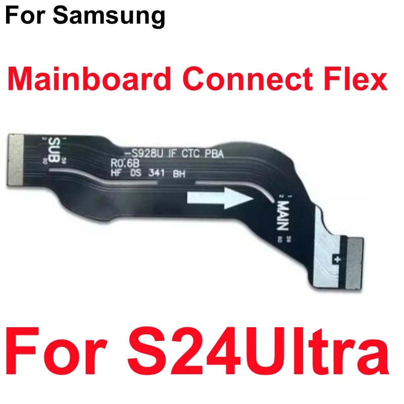 Para Samsung S24 Ultra S25 Plus S928B S926B S921B S928 S931B S938B Placa de puerto de carga USB placa base de señal principal Cable flexible LCD