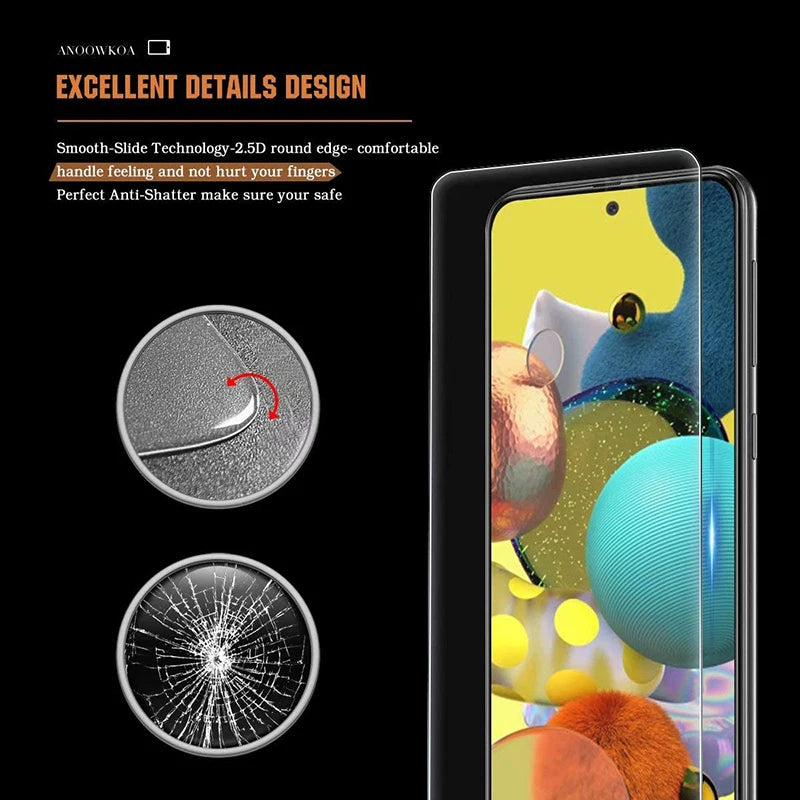 Protector Pantalla Cristal Templado para Samsung Galaxy A51 4G/5G (Pack 3 Unidades)