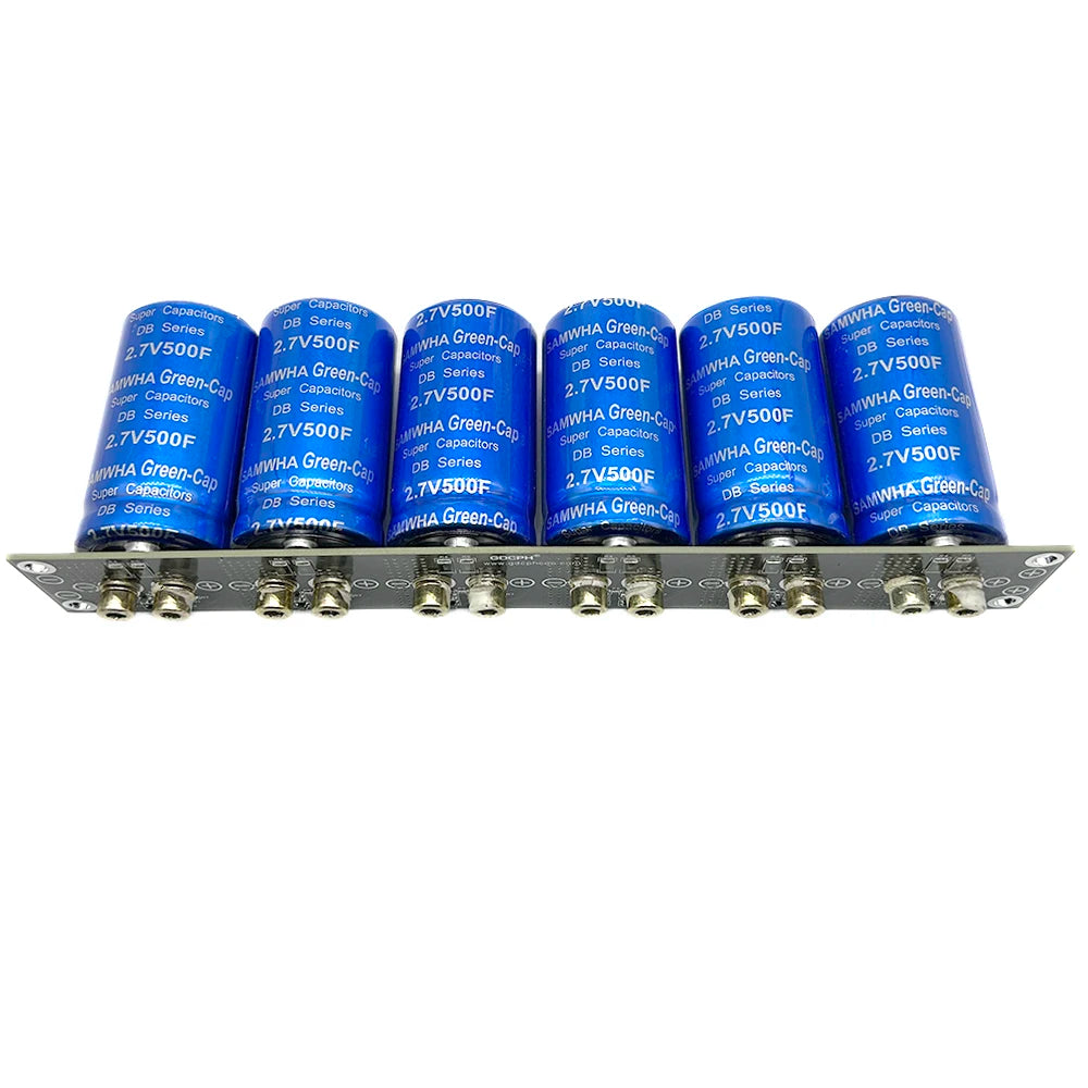 Módulo Supercapacitor Automotriz SAMWHA Green-Cap (83F, 16V / 6x 500F, 2.7V) con Placa Protección