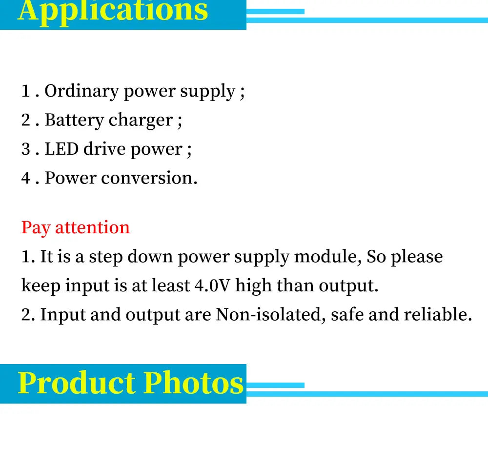 Módulo Convertidor Step-Down DC 9V-120V a 5V 2A/3A Buck (No Boost)