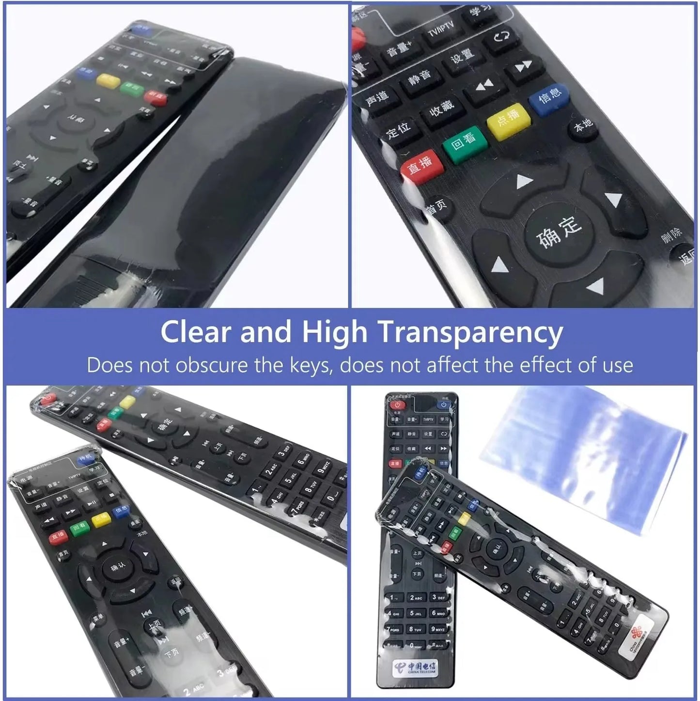 Bolsa Film Termoretráctil Transparente Protectora Polvo para Control Remoto TV/Aire Acondicionado (5/10/20 Unidades)