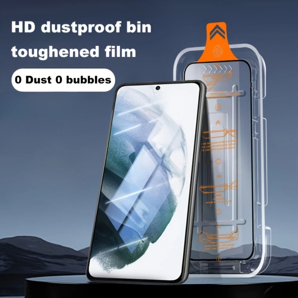 Pack 2 Protectores Pantalla Cristal Templado HD (Instalación Fácil) para Samsung Galaxy S21-S25 FE/Ultra/Plus