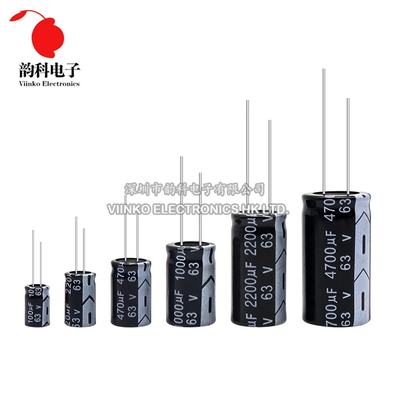 Capacitor Electrolítico Aluminio (0.47uF-1000uF, 10V-450V) - Unidad (Especificar Valor)