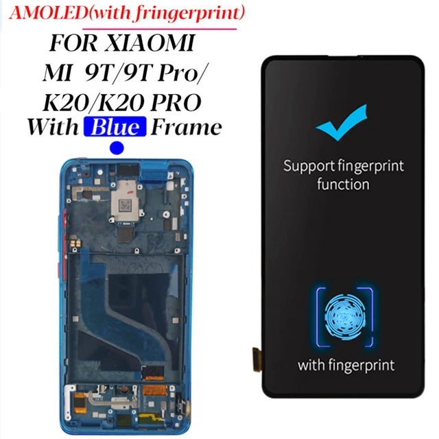 6.39'' Super Amoled Display For For Xiaomi Mi 9T Mi9T Pro LCD Display Touch Screen Digitizer Assembly For Redmi K20/K20 Pro LCD