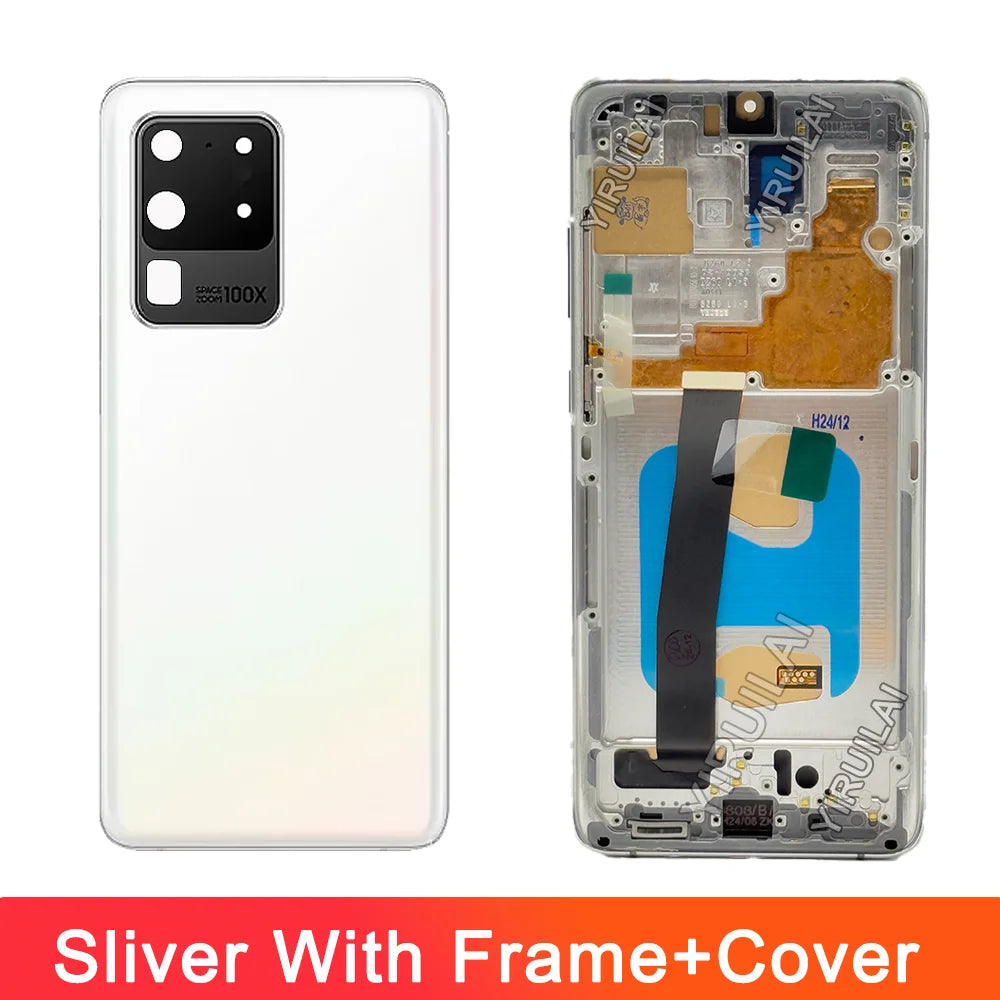 TFT S20 Ultra LCD con marco para Samsung S20 Ultra 5G LCD G988 G988B SM-G988U pantalla táctil digitalizador reemplazo