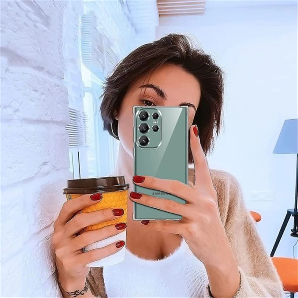 Funda Carcasa Transparente Anti-Golpes para Samsung Galaxy A13/A26/A33-A36/A52-A56 / S21-S25 Plus/Ultra