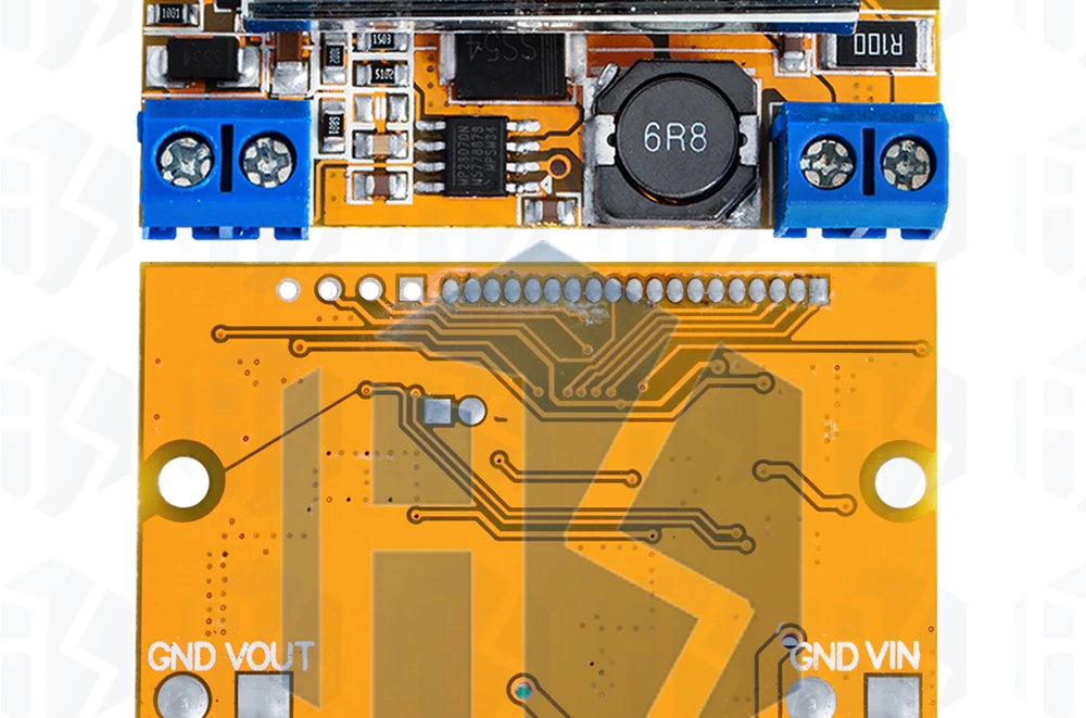 Módulo Convertidor Buck DC 5-23V a 0-16.5V 3A Max Step-Down Regulador Voltaje Ajustable LCD Dual Display