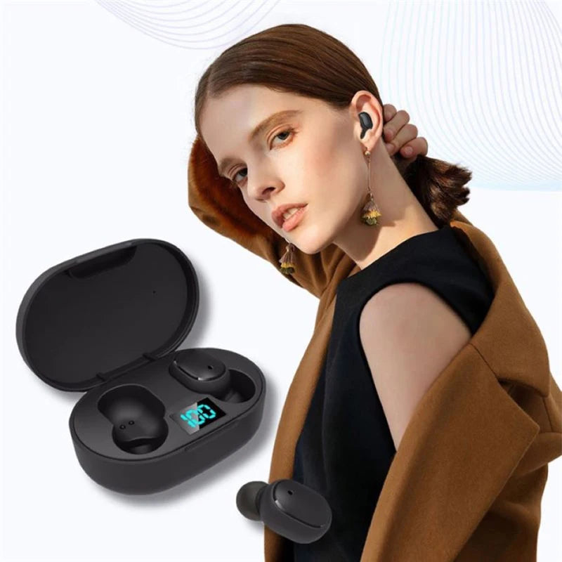 Auriculares Inalámbricos E6S TWS Bluetooth con Micrófono (Cancelación Ruido) para iPhone/Xiaomi