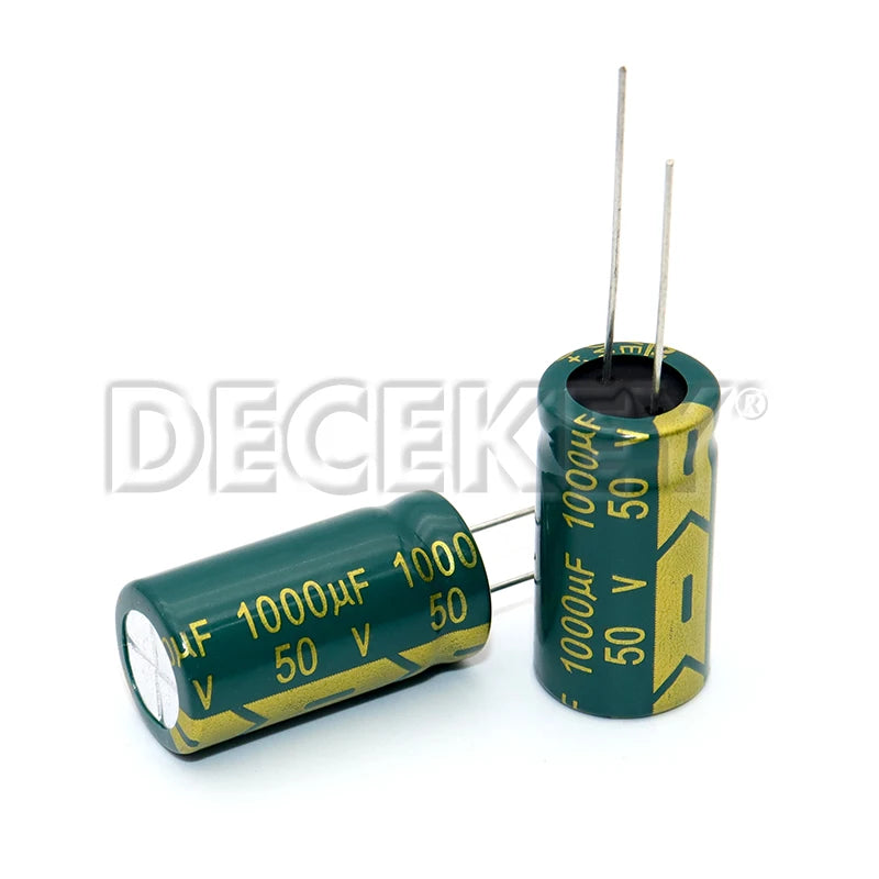 Capacitor Electrolítico Aluminio Alta Frecuencia Bajo ESR (1000uF, 25V/35V/50V) - Pack 10 Unidades