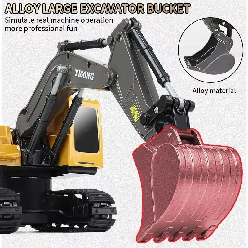 Auto Excavadora Todoterreno RC 4x4 a Batería (Drift, Acrobacias) Juguete Crawler Control Remoto para Niños Regalo