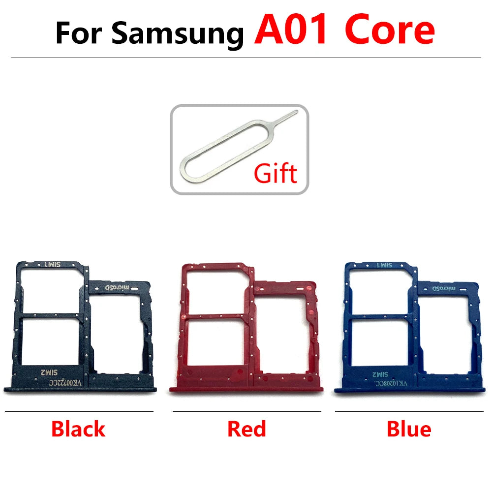 Bandeja Porta Doble Tarjeta SIM / SD (Repuesto con Pin) para Samsung Galaxy A01 Core / A02 / A11