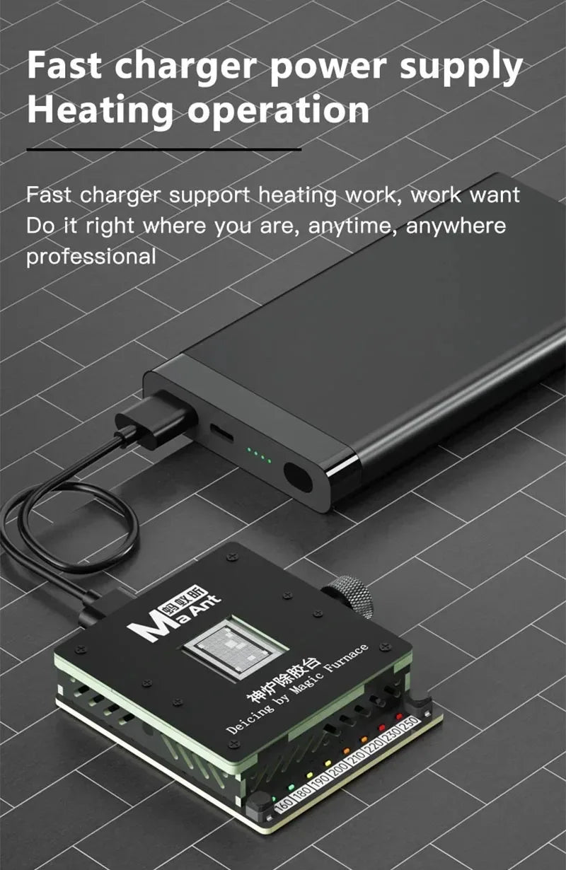 Maant SL-2 Mini Universal Adjustable Temperature CPU Heating Platform for Chip CPU Glue Removal Solder Removal BGA Reballing