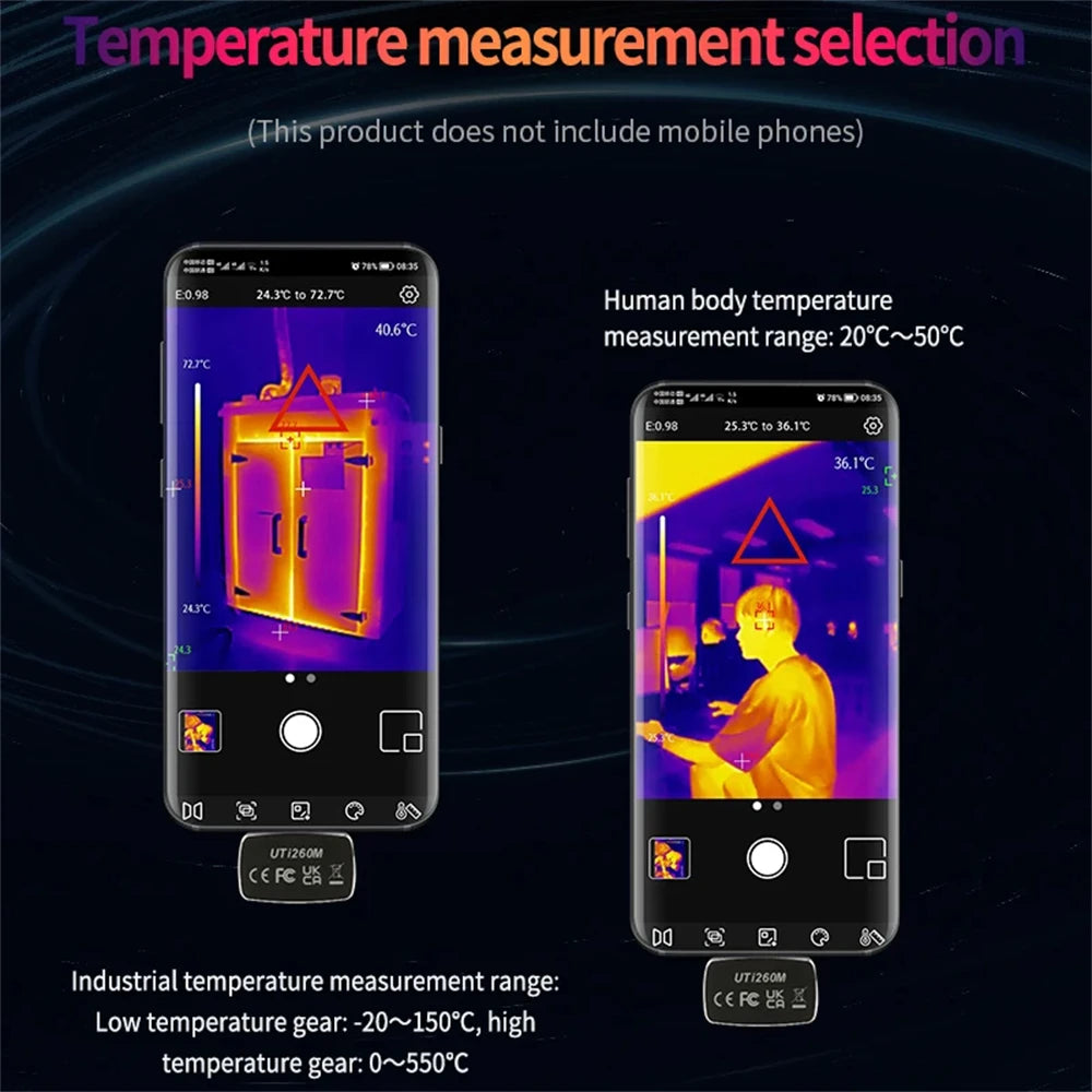 Termógrafo UNI-T UTi256M / UTi260M Infrarrojo para Android (Tipo C) - Cámara Termográfica (No iPhone)
