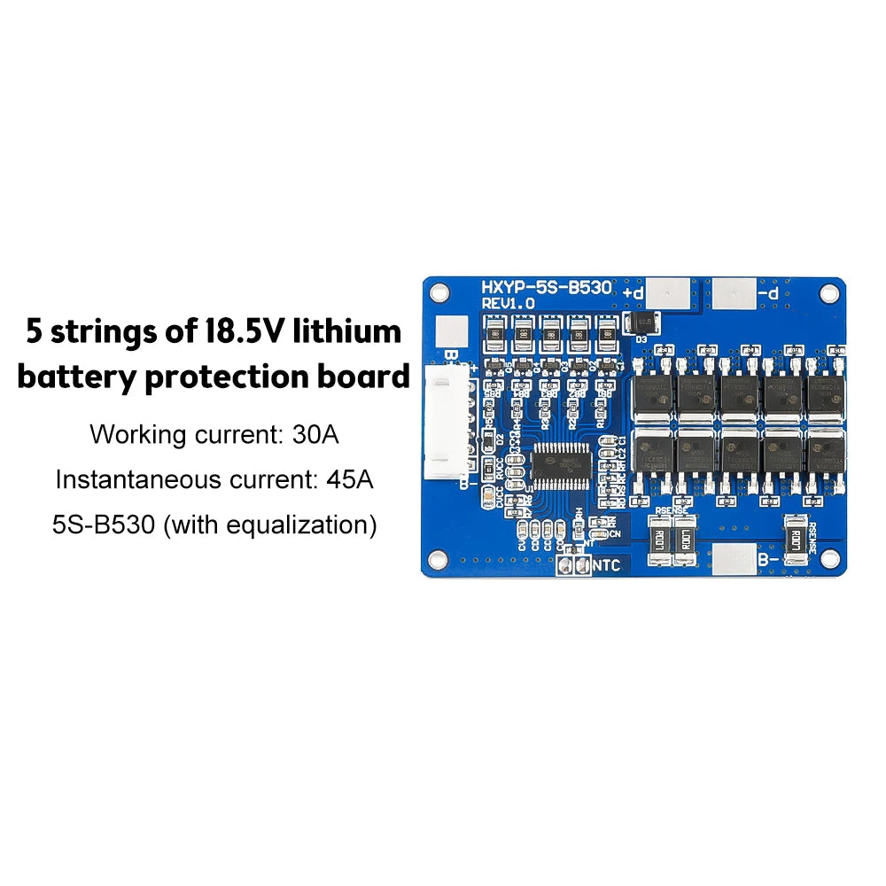 BMS 5S 30A Li-ion Lithium Battery 18650 Charger Protection PCB Board 18V 21V Cell Protection Circuit For Drill Motor Lipo Cell