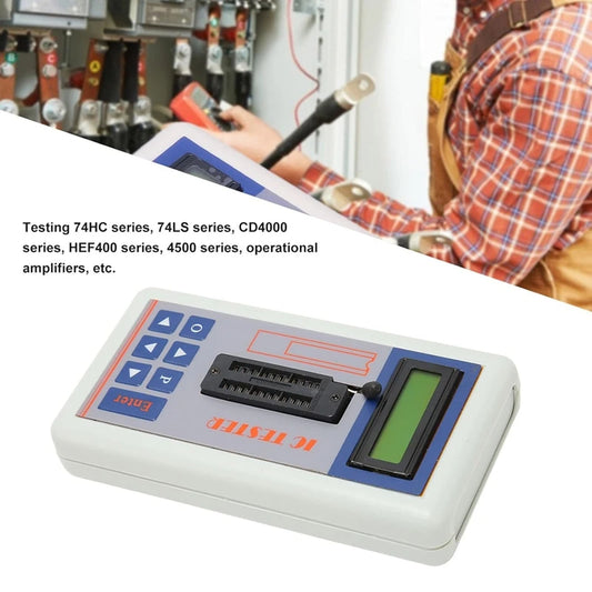 Tester Probador Circuitos Integrados ABDJ IC Tester Modos Auto 5V/3.3V para Chips Interfaz/Optoacoplador/Op-Amp