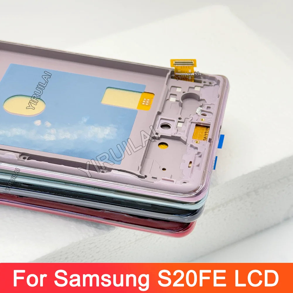 TFT S20FE LCD para Samsung S20 FE pantalla LCD SM-G781 G7810 G781U G781B con marco de pantalla táctil reemplazo del ensamblaje del digitalizador