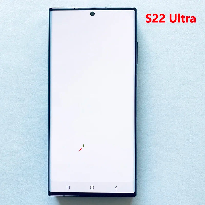 Pantalla 6.8" Super AMOLED con Marco y Digitalizador Táctil para Samsung S22 Ultra 5G (S908/S908U/S908B) (Con Defecto Estético)