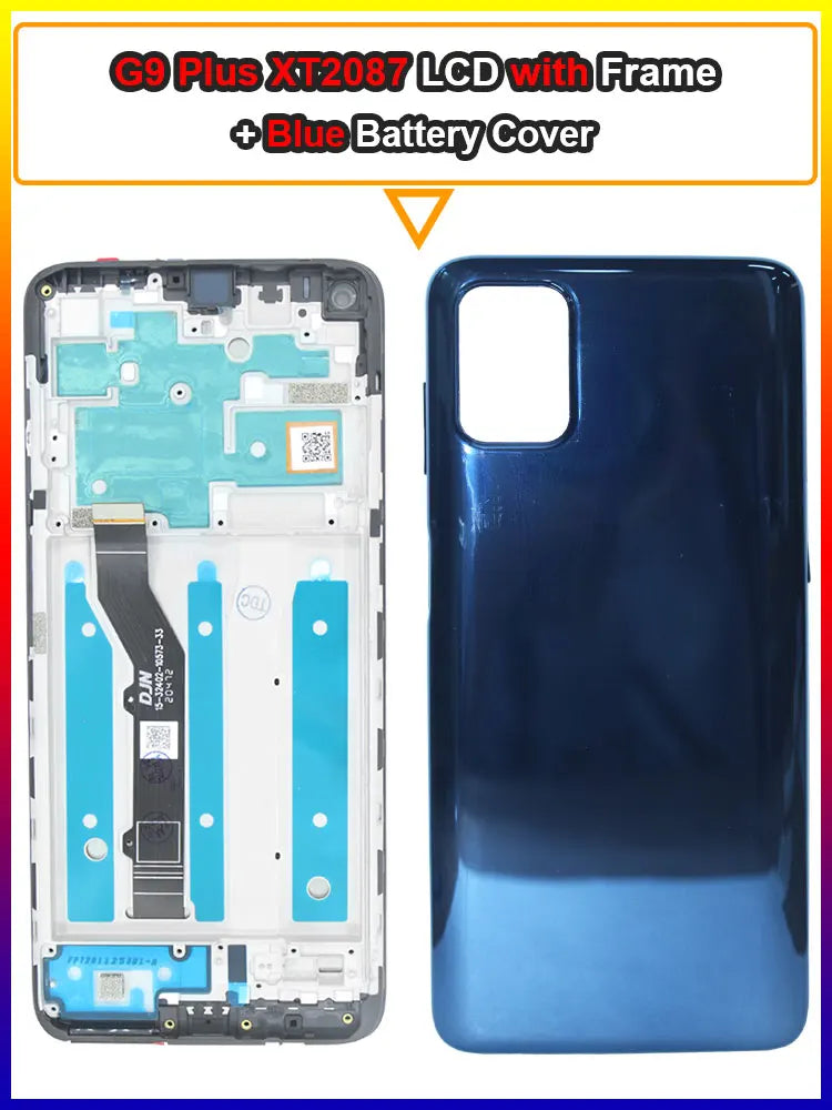 New LCD for Motorola Moto G9 Plus XT2087-1 LCD Display Touch Screen Assembly Replacement for Moto G9 Plus XT2087 LCD With Frame