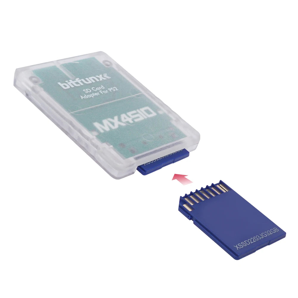 Adaptador Lector Tarjeta SD/TF Bitfunx MX4SIO SIO2SD para Consola PS2 PlayStation 2