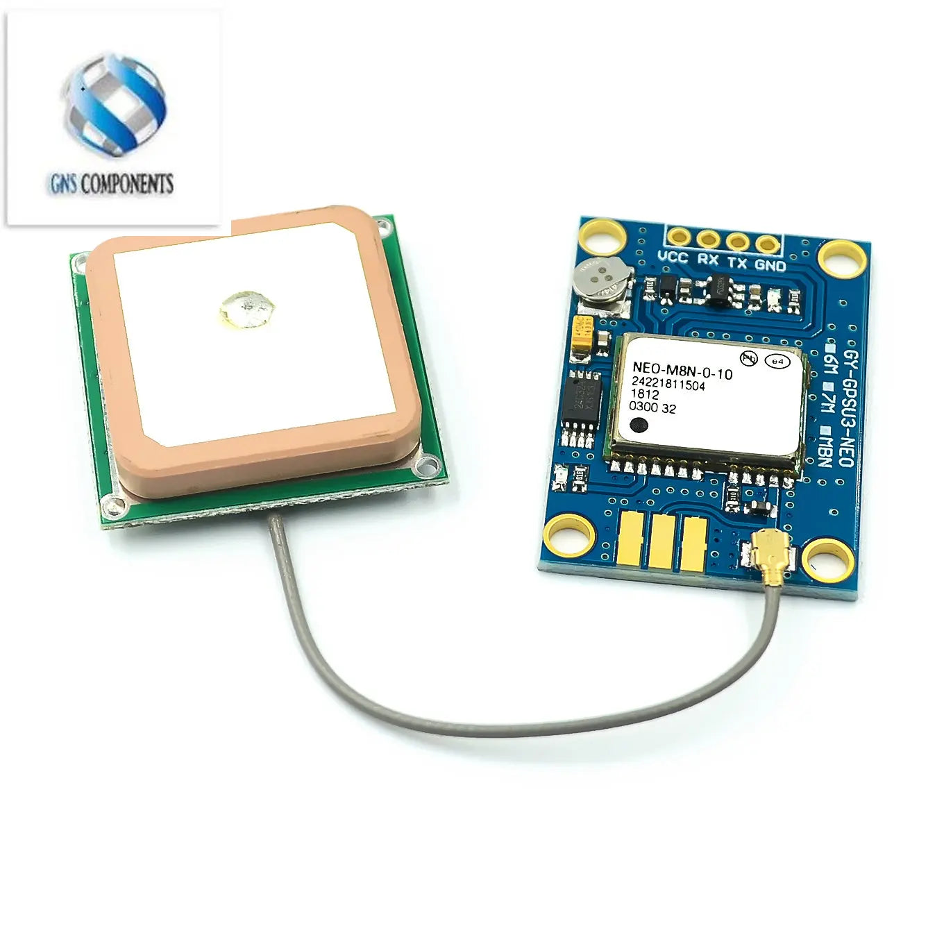 Módulo GPS GY-NEO6MV2 / GY-NEO7MV2 / GY-NEO8MV2 (NEO-6M/7M/8M) con Antena Grande y EEPROM para Control Vuelo MWC/APM2.5 Arduino