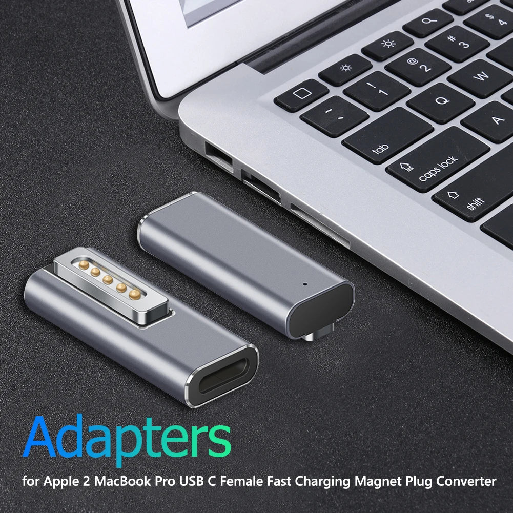 Adaptador Convertidor Magnético USB-C PD a MagSafe 1 / MagSafe 2 para MacBook Pro Plug Carga