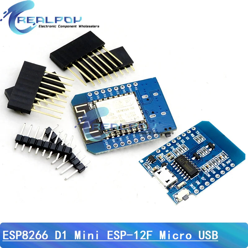 Módulo Wemos D1 Mini ESP8266 (ESP-12F) WiFi Placa Desarrollo Micro USB/Type-C 3.3V + Pines