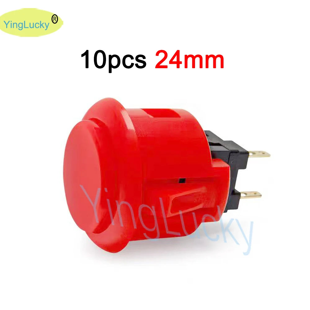 Botones Pulsadores Originales Sanwa OBSF-30 / OBSF-24 (30mm/24mm) para Arcade Box/Pandora/PS3/PS4/Raspberry Pi/MAME (10 Unidades)