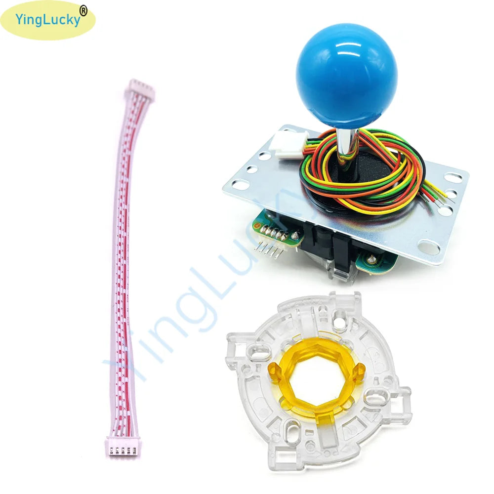 Joystick Original Sanwa JLF-TP-8YT Fighting Stick con Topball y Cable 5 Pines para Jamma Arcade/PC/PS3/PS4/XBOX DIY
