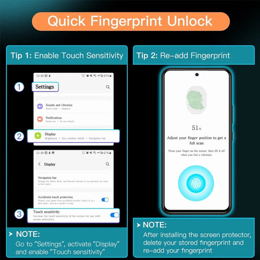 Protector Pantalla Cristal Templado HD para Samsung Galaxy S21-S24 FE/Ultra/Plus / A35/A54/A55 (Mica)