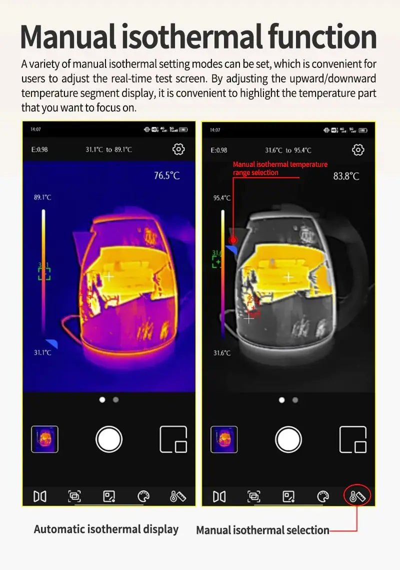 Termógrafo UNI-T UTi256M / UTi260M Infrarrojo para Android (Tipo C) - Cámara Termográfica (No iPhone)