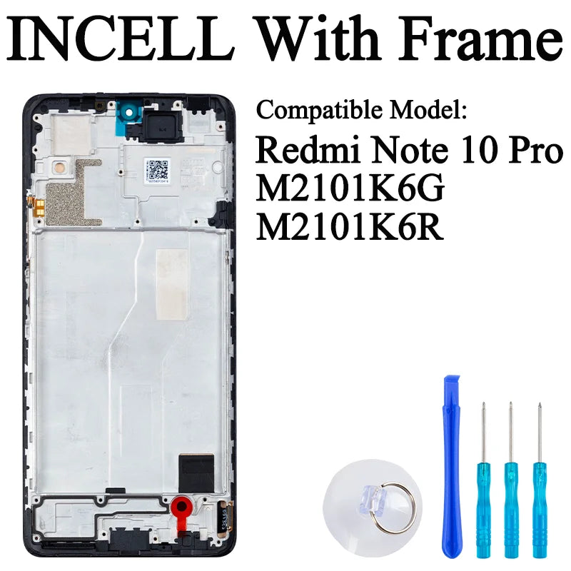2201116TG M2101K6G Premium Lcd For Xiaomi Redmi Note 10 Pro Display Touch Screen Digitizer Panel Assembly For Redmi Note 11 Pro