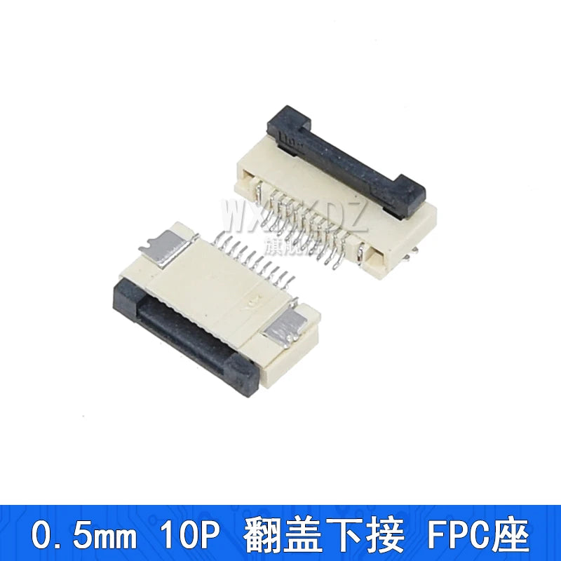 10PCS FFC FPC Connector Flat Cable Socket 0.5MM Adapter 4/5/6/7/8/9/10/12/14/16/18-40P 45/50/54/60/64Pin Down Flip Type Plug Kit