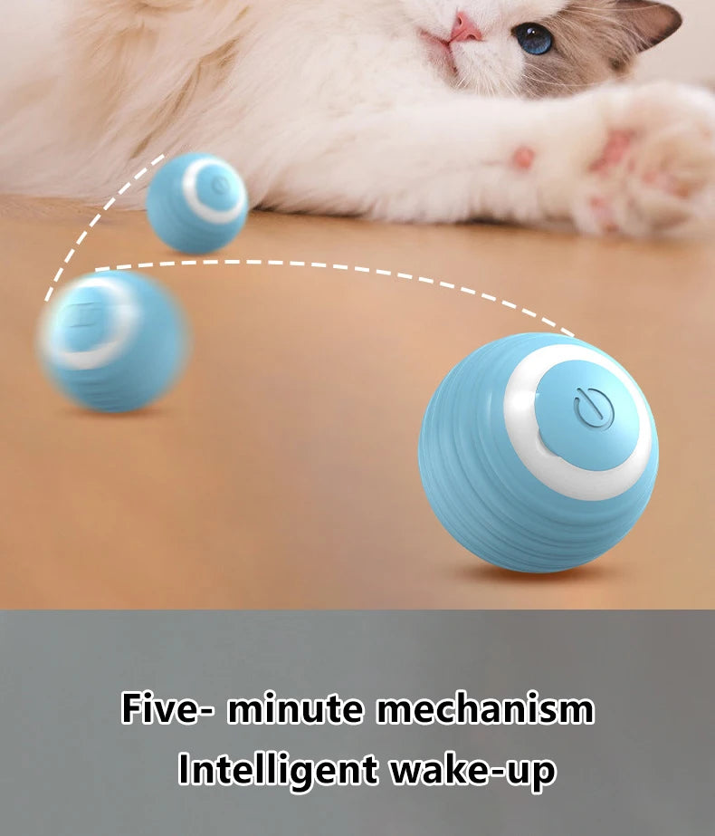 Bola Interactiva Automática Rodante Mágica para Gatos (Juguete Inteligente Electrónico Interior) Accesorios Juego Gato (2 Unidades)