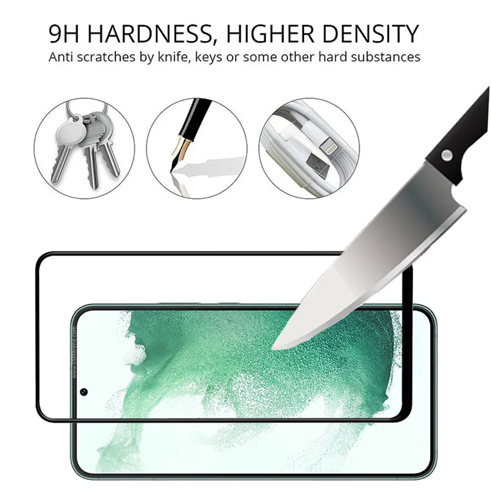 Protector Pantalla Cristal Templado para Samsung Galaxy S21FE/S22/S23/S24/S25 (Compatible Desbloqueo Huella)