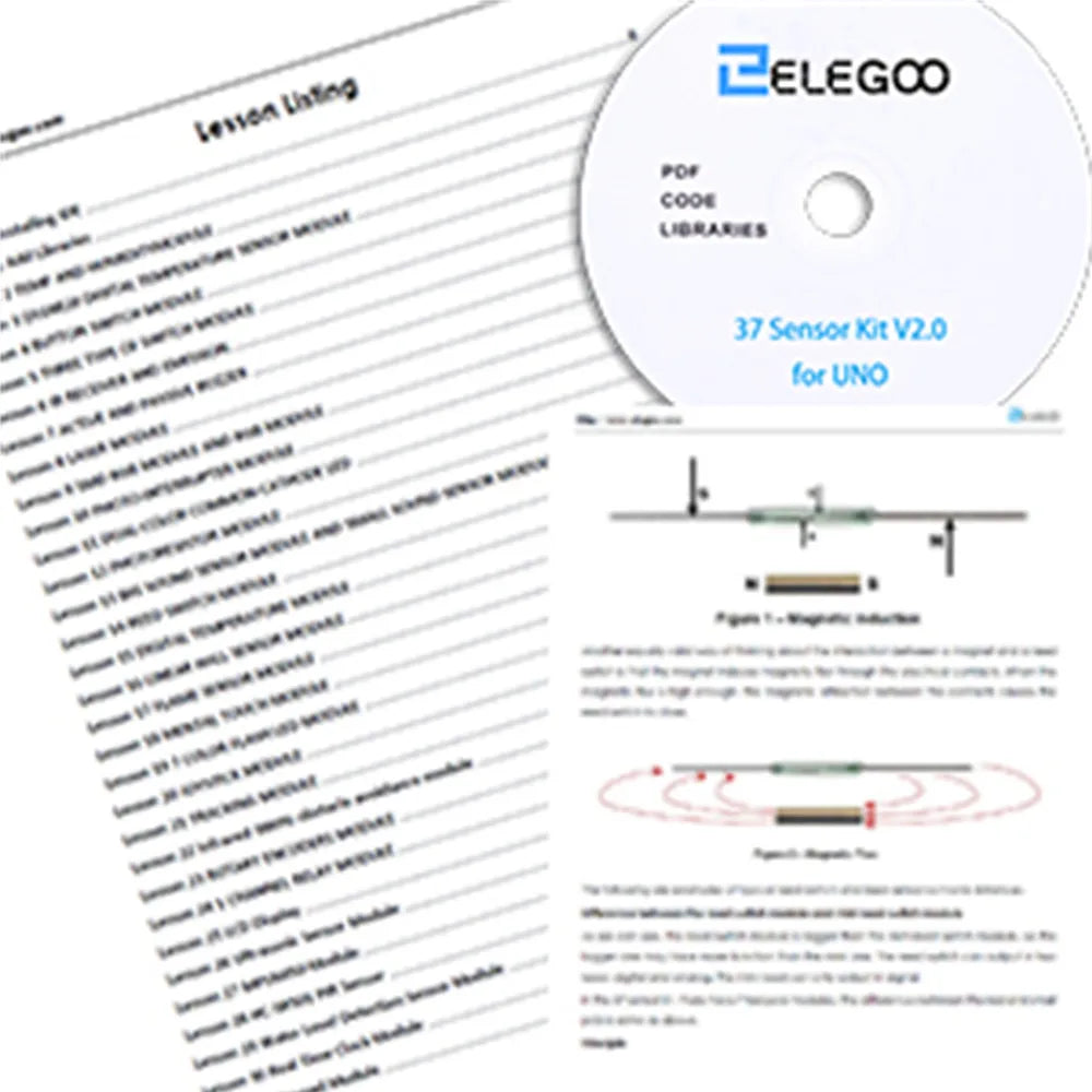 Kit Inicio Básico ELEGOO UNO Project con Tutorial y Placa UNO R3 compatible Arduino IDE (Kit Electrónico DIY)