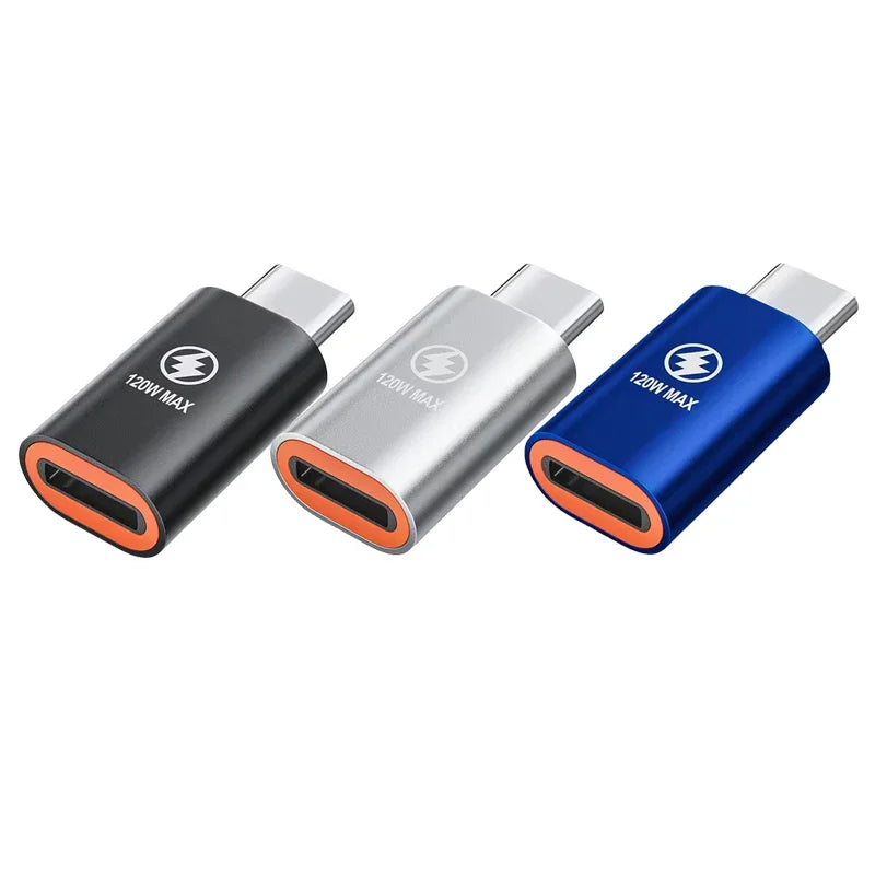 Lote 1-3 Pcs Adaptador Convertidor Carga Rápida PD 120W Lightning Hembra a USB-C Macho para iPhone 15/14/13/iPad/Samsung
