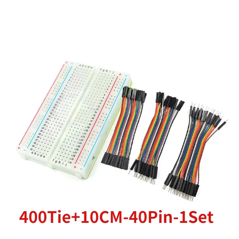 Breadboard Jumper Wire Dupont Line Kit MB102 ZY-204 400 Tie Points Solderless PCB Breadboard DIY Mini Test Protoboard Kits
