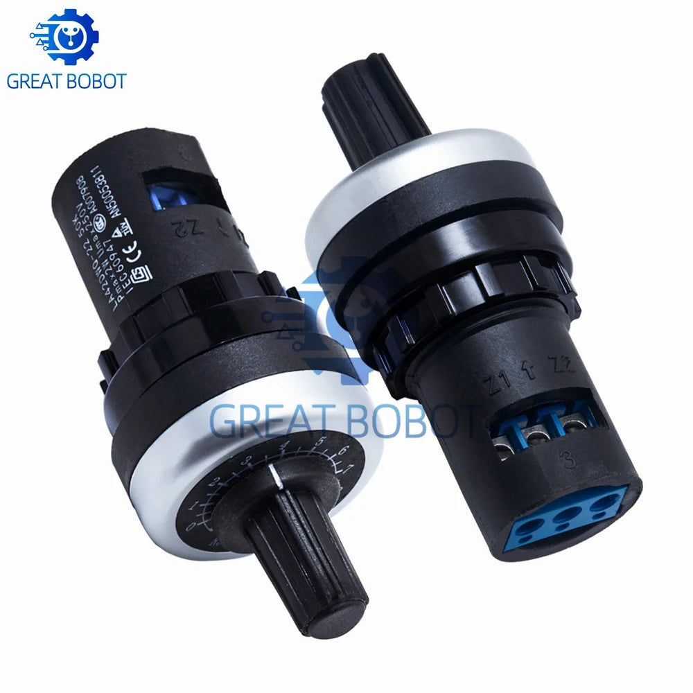 BS LA42DWQ-22 1K 2K 5K 10K 20K 50K 100k 200k 500K 22mm Diameter Pots Rotary Potentiometer Resistance Switch for arduino