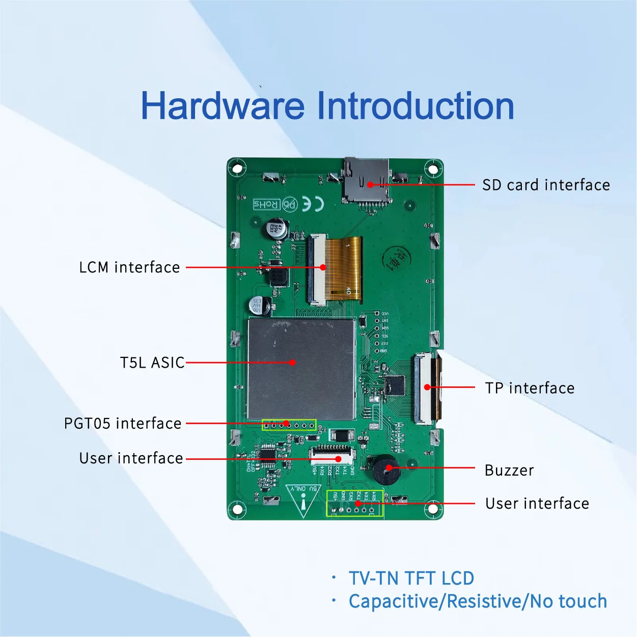 Pantalla Táctil Inteligente HMI DWIN 4.3" (480x272) TFT LCD - Bajo Costo