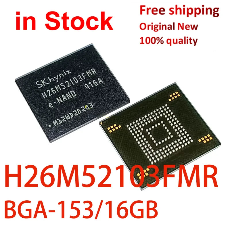 Chip Memoria EMMC H26M52103FMR (16GB, BGA-153) (Nuevo Original, 2-5 Unidades)