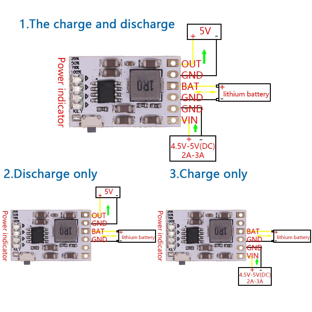 TP5000 4.2V/3.6V/8.4V 1A/2A Lithium Ion 18650 Battery Charging Board Charger Module CD42 TP5100 Lithium Iron Phosphate Battery