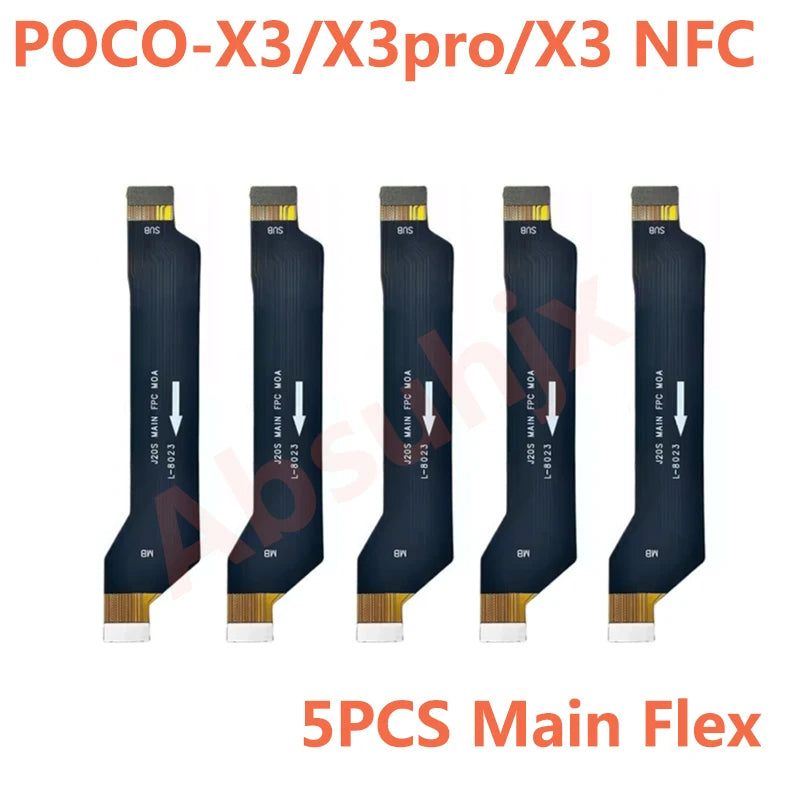 Main Motherboard Connector LCD Display Power Back Cover Sticker Flex Cable For Xiaomi Mi POCO X3 Pro USB Charging Port Charger