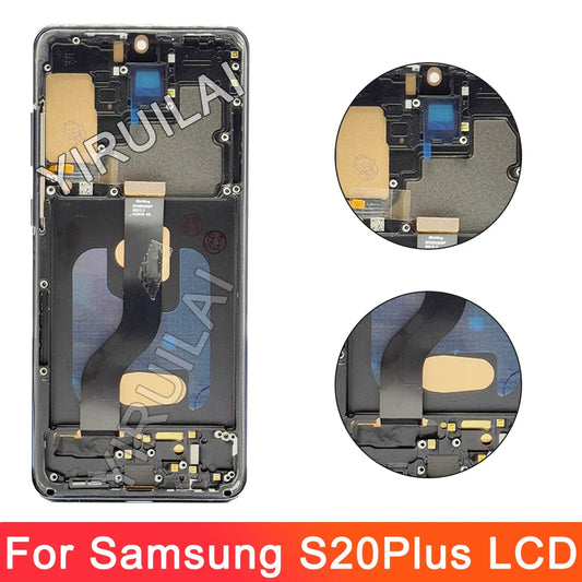 Pantalla TFT S20 Plus con marco para Samsung Galaxy S20 Plus G985F G986F pantalla LCD reemplazo de pantalla táctil Digital